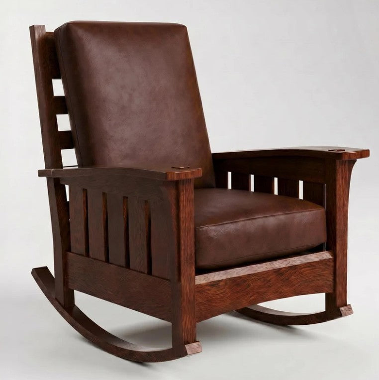 Bow Arm Rocker with Loose Cushion by Stickley - Promo