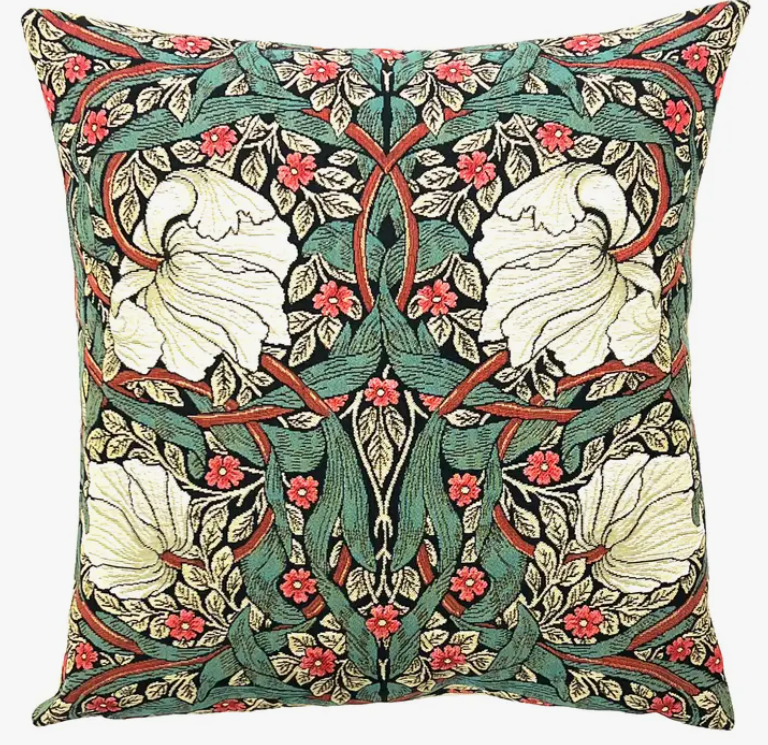 William Morris Pimpernel Green Tapestry Pillow