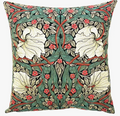 William Morris Pimpernel Green Tapestry Pillow