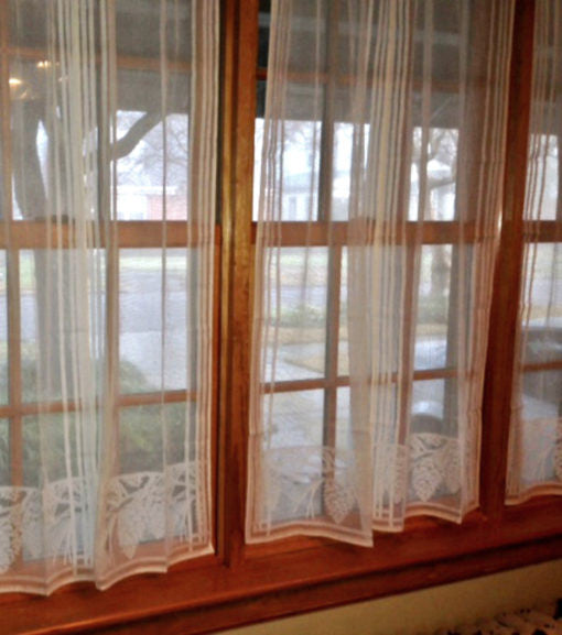 Pine Cone Lace Curtain Panel