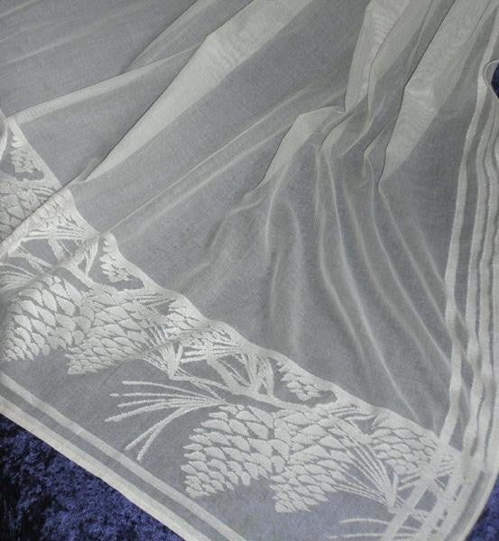 Pine Cone Lace Curtain Panel