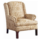 Patterned armchair on a white background