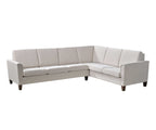 Gray sectional sofa on a white background