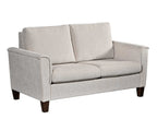 Gray loveseat sofa on a white background