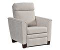 Baltimore recliner in beige fabric on a white background. 