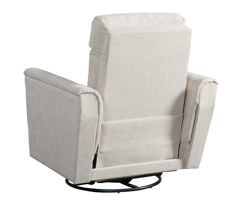 Baltimore swivel glider recliner in beige photo of the back. 