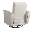 Baltimore swivel glider recliner in beige photo of the back. 