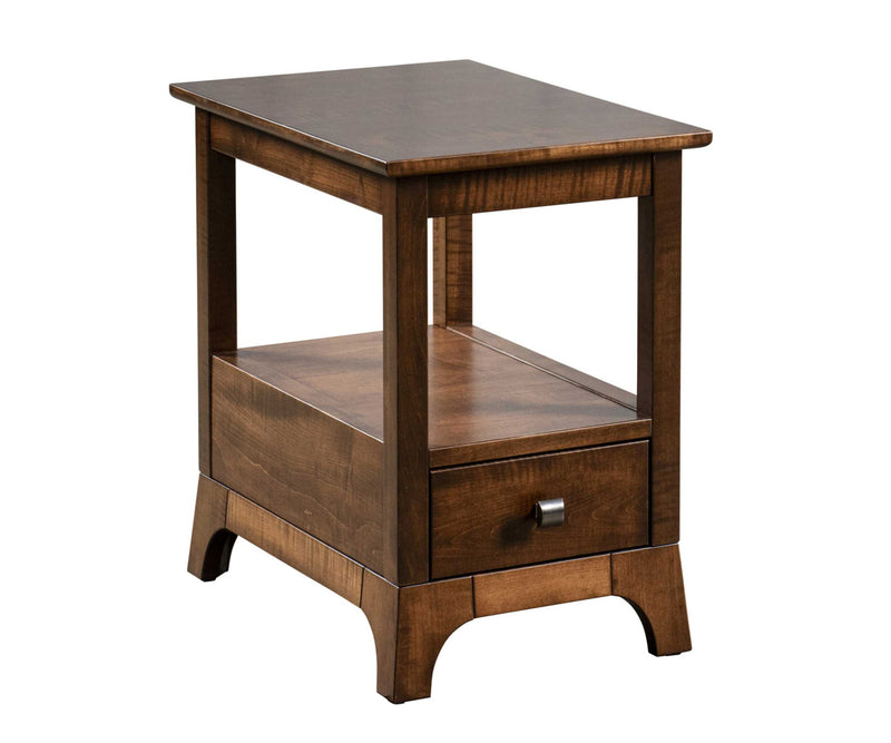 Chairside end table on a white background.