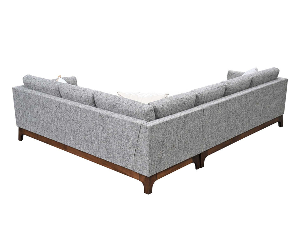 Back view of sectional fusion sofa. 