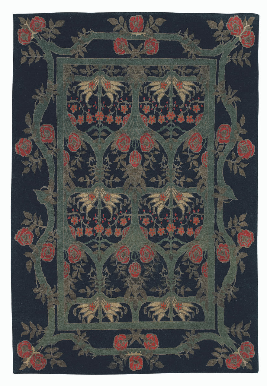 Craftsman Rambling Rose Ebony Rug