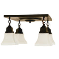 Ruskin 4 Light Ceiling Mount with Art Glass Shades RCM-4