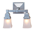 Ruskin Two Light Sconce with Art Glass Shades RS-2