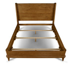 Wooden bed frame on a white background