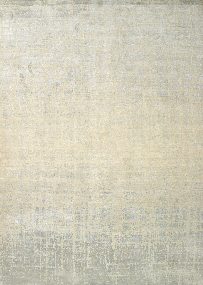 Textured beige and gray patterned rug