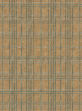Textured fabric with a checkered pattern in brown and green tones.