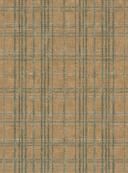 Textured fabric with a checkered pattern in brown and green tones.