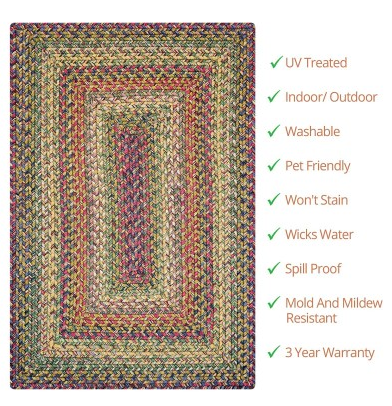 Rain Forest Outdoor Braided Rug