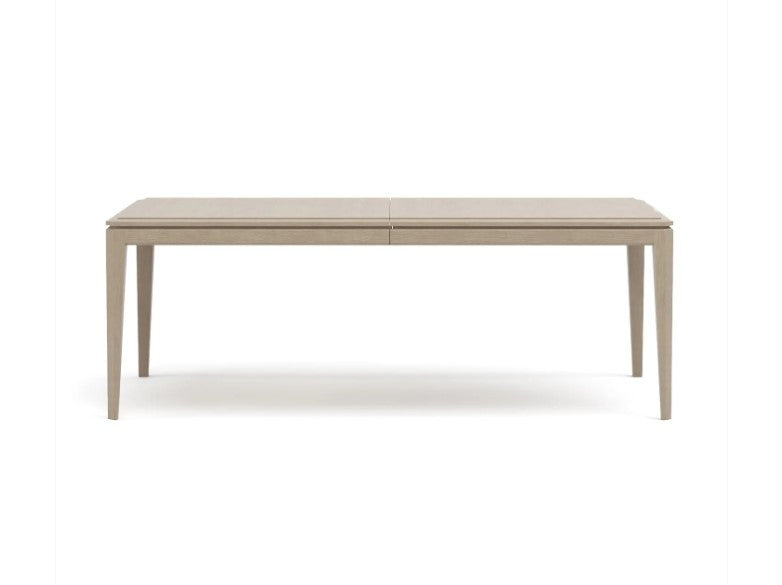 Beige dining table on a white background