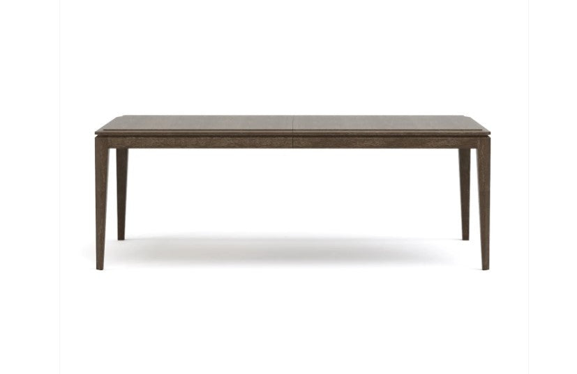 Rectangular wooden table on a white background