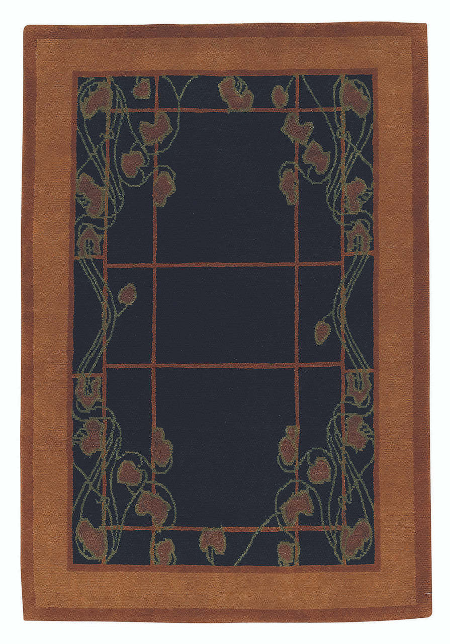 Craftsman Redbud Black Rug