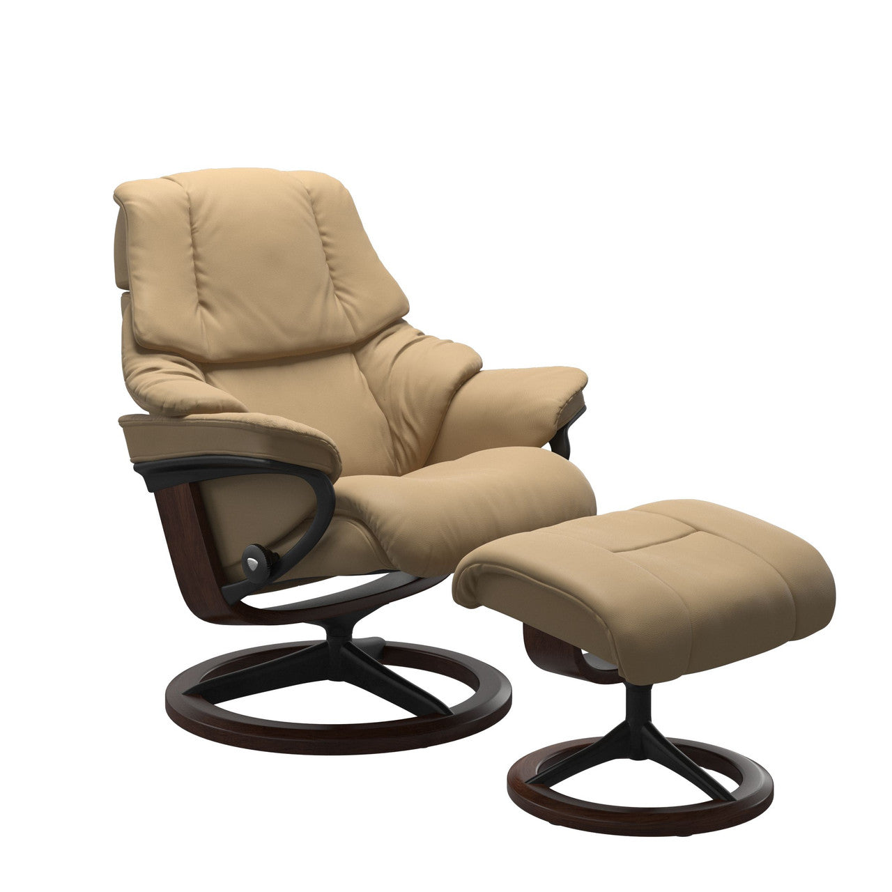 Stressless Reno Signature Base Chair and Ottoman
