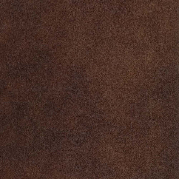 A close-up of dark brown textured material, resembling leather or faux leather.