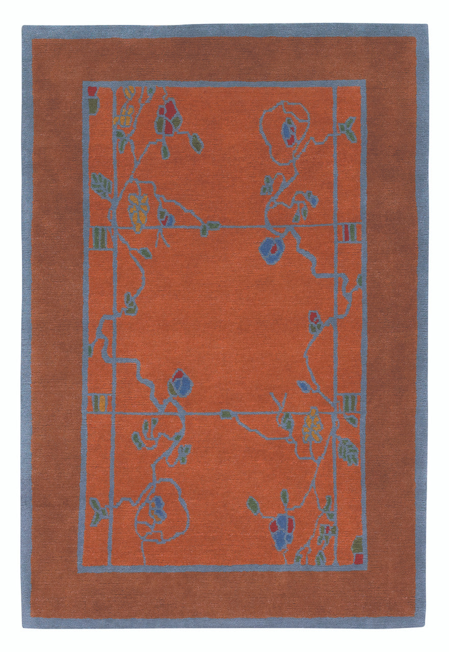 Craftsman Rose and Wisteria Cantaloupe Rug