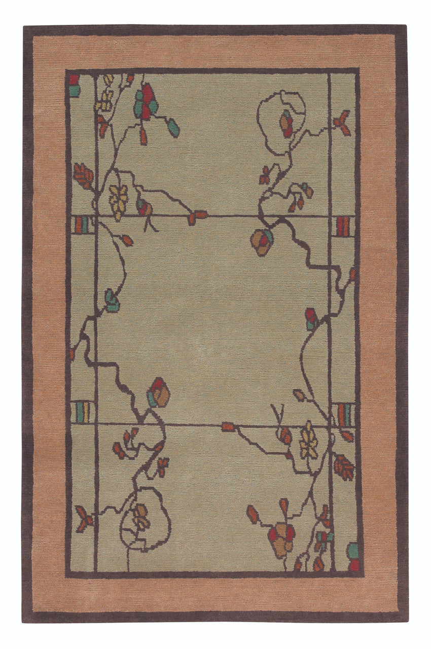 Craftsman Rose and Wisteria Spring Rug