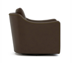 Brown armchair on a white background