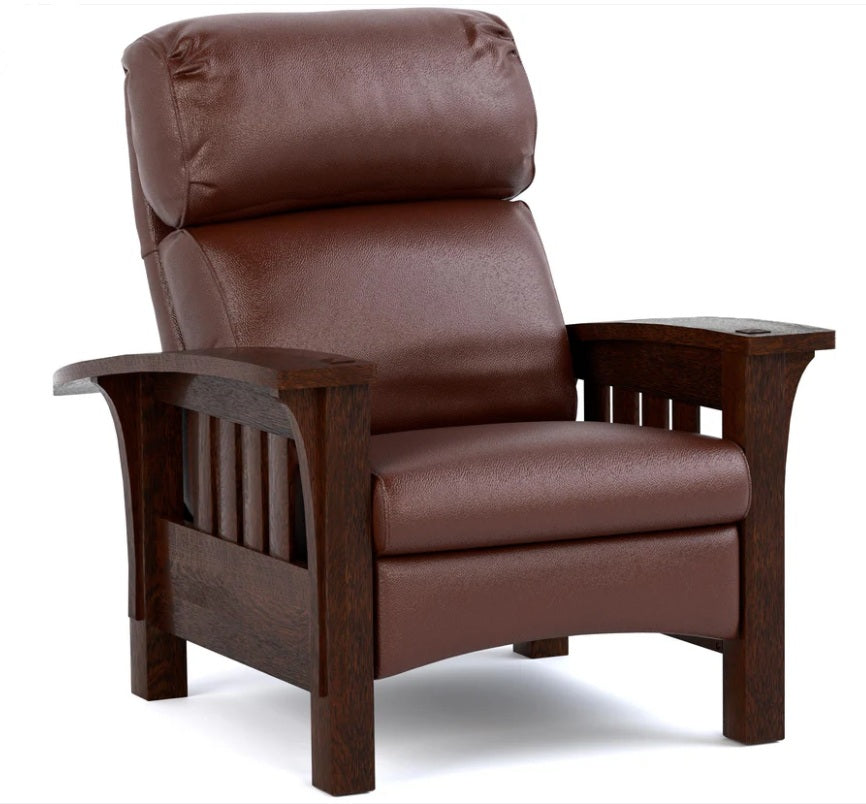 Stickley Bow Arm Bustle Back Morris Promo Recliner