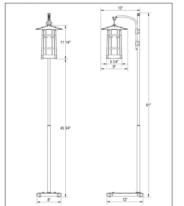 San Marino Hook Arm Floor Lamp