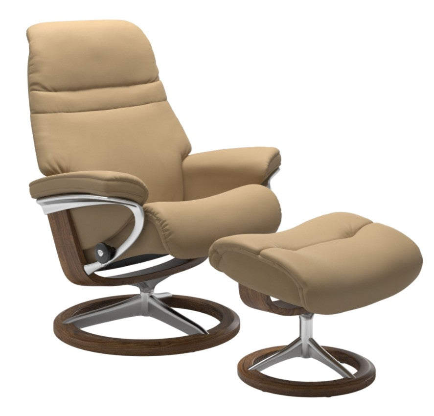 Stressless Sunrise Signature Base Chair and Ottoman
