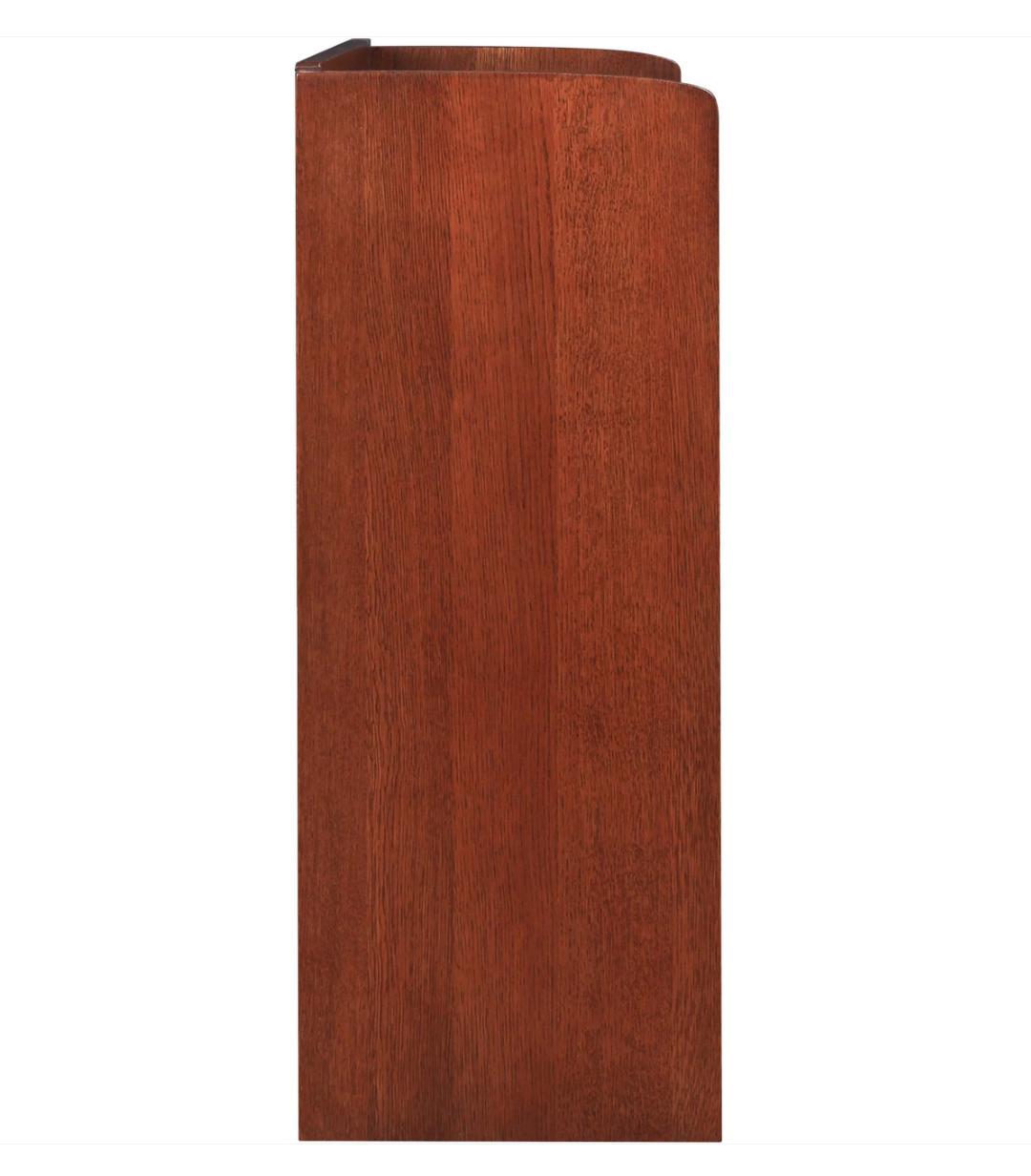 Side view of Stickley low bookcase. 