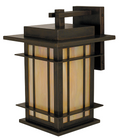 Oak Park Wall Mount OPB-11 – wall sconce in dark brown metal with golden glass frames