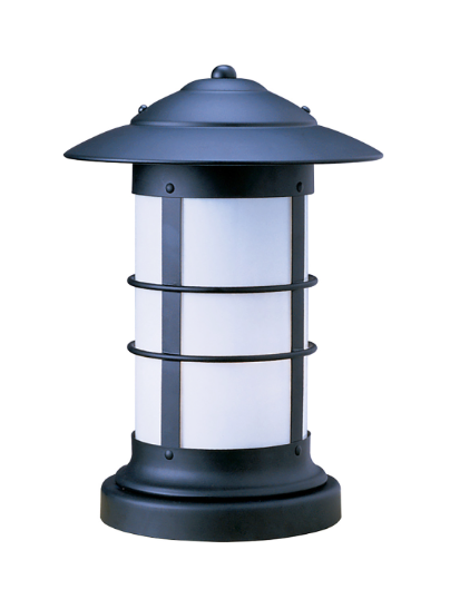 Outdoor newport column mount in white glass. 