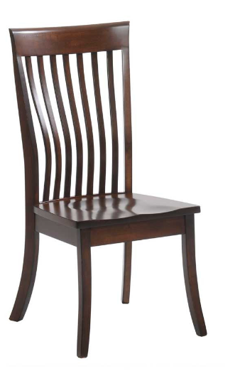 wooden side chair with slats
