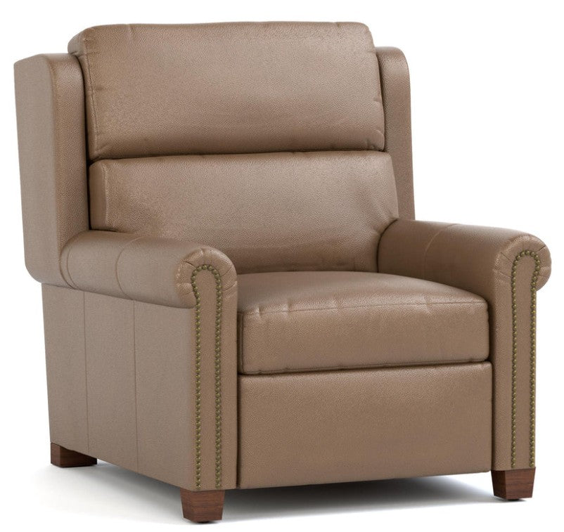 Woodlands Small Roll Arm Wall Promo Recliner with Articulating Headrest and Nails