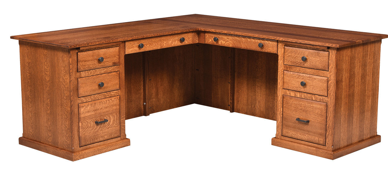 Salem Single Pedestal Jr. Executive L Desk 77726-SF