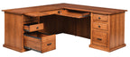 Salem Single Pedestal Jr. Executive L Desk with Hutch