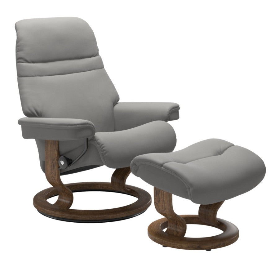 Stressless Sunrise Classic Chair and Ottoman