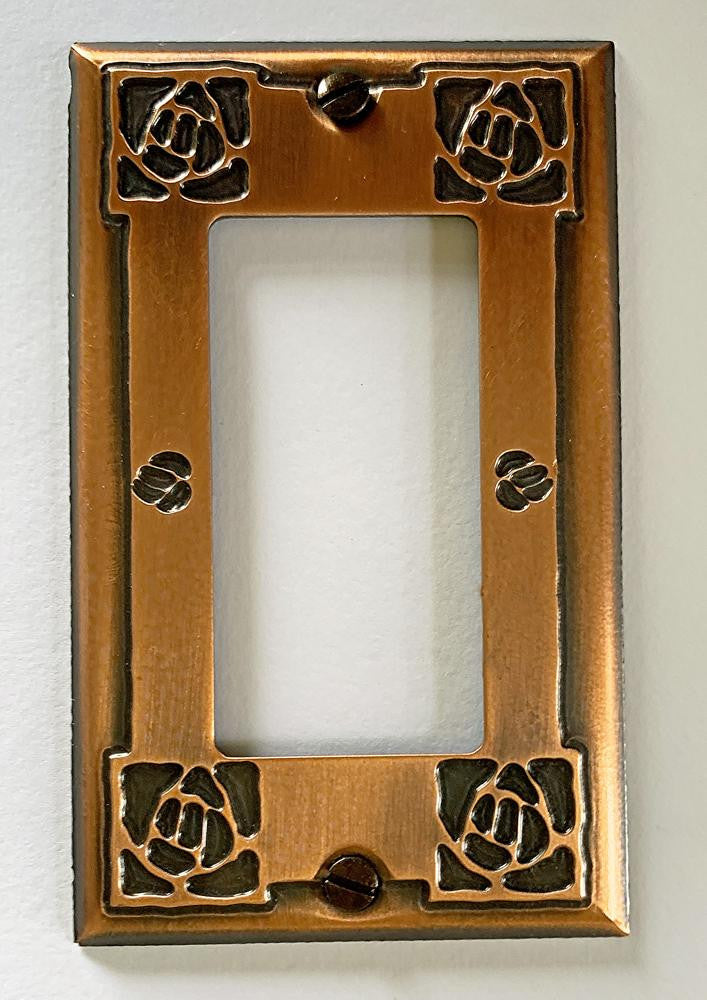 Bungalow Rose GFI Single Copper Outlet Cover