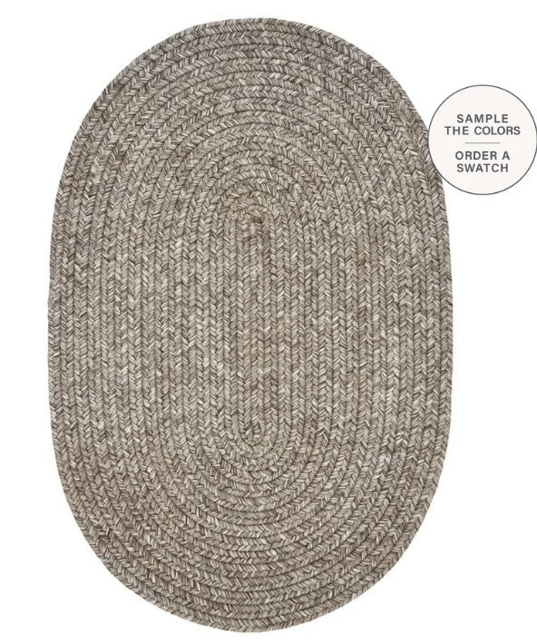 Slate Grey Braided Outdoor Rug