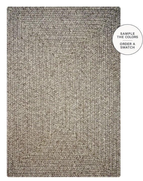 Slate Grey Braided Outdoor Rug