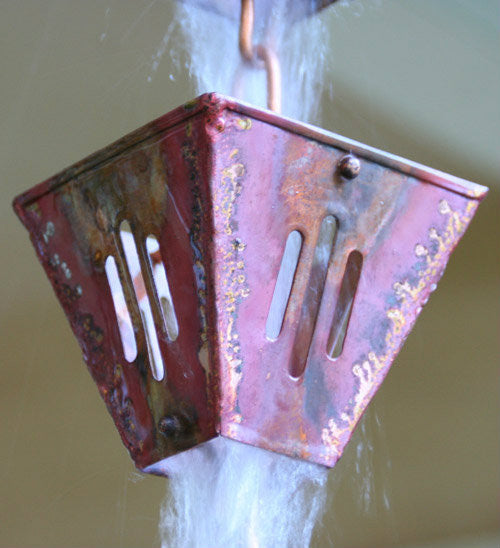 Slotted Square Copper Rain Chain