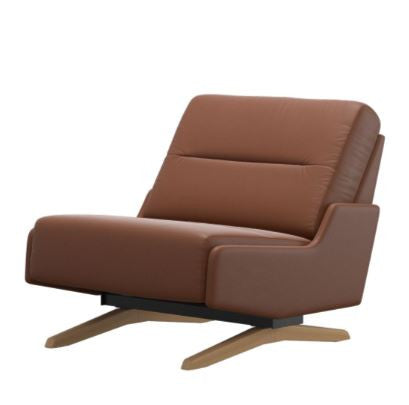 Stressless Stella 3 Seat Sofa with Wood Arms and Legs - Balance adapt