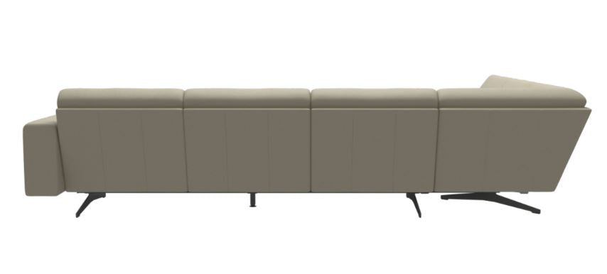 Stressless Stella 2-3 Seater Sectional with S1 Arm and Metal Legs - Balance adapt