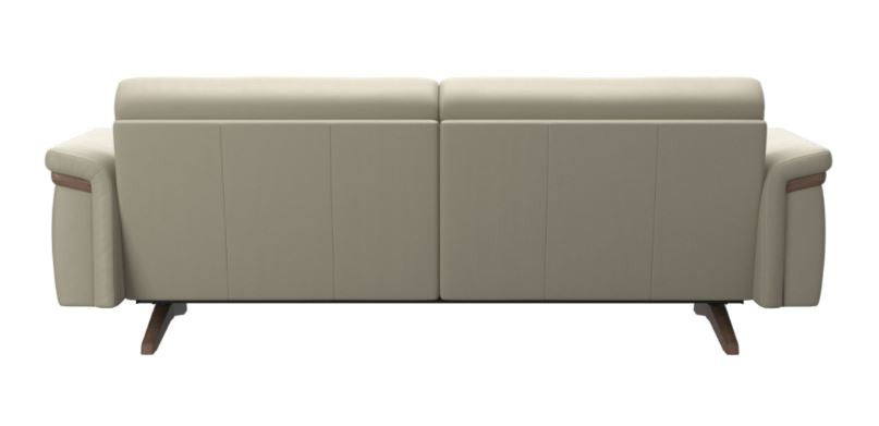 Stressless Stella 3 Seat Sofa with Wood Arms and Legs - Balance adapt