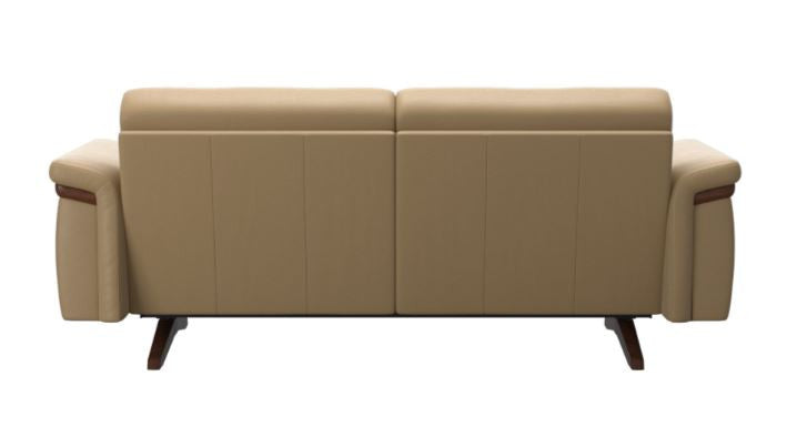 Stressless Stella 3 Seat Sofa with Wood Arms and Legs - Balance adapt