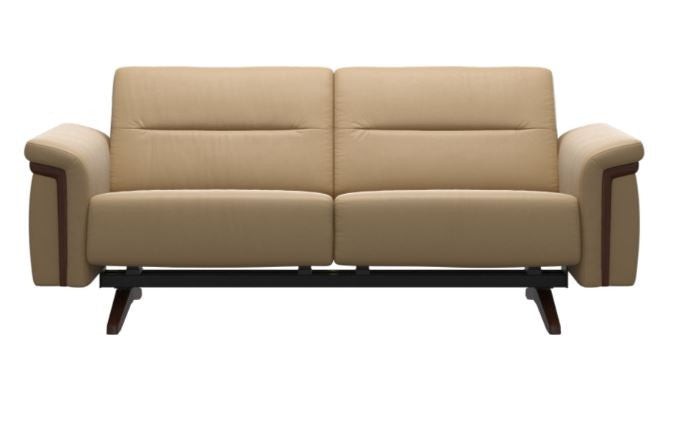Stressless Stella 3 Seat Sofa with Wood Arms and Legs - Balance adapt