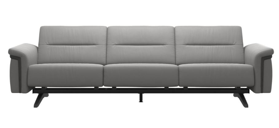 Stressless Stella 3 Seat Sofa with Wood Arms and Legs - Balance adapt